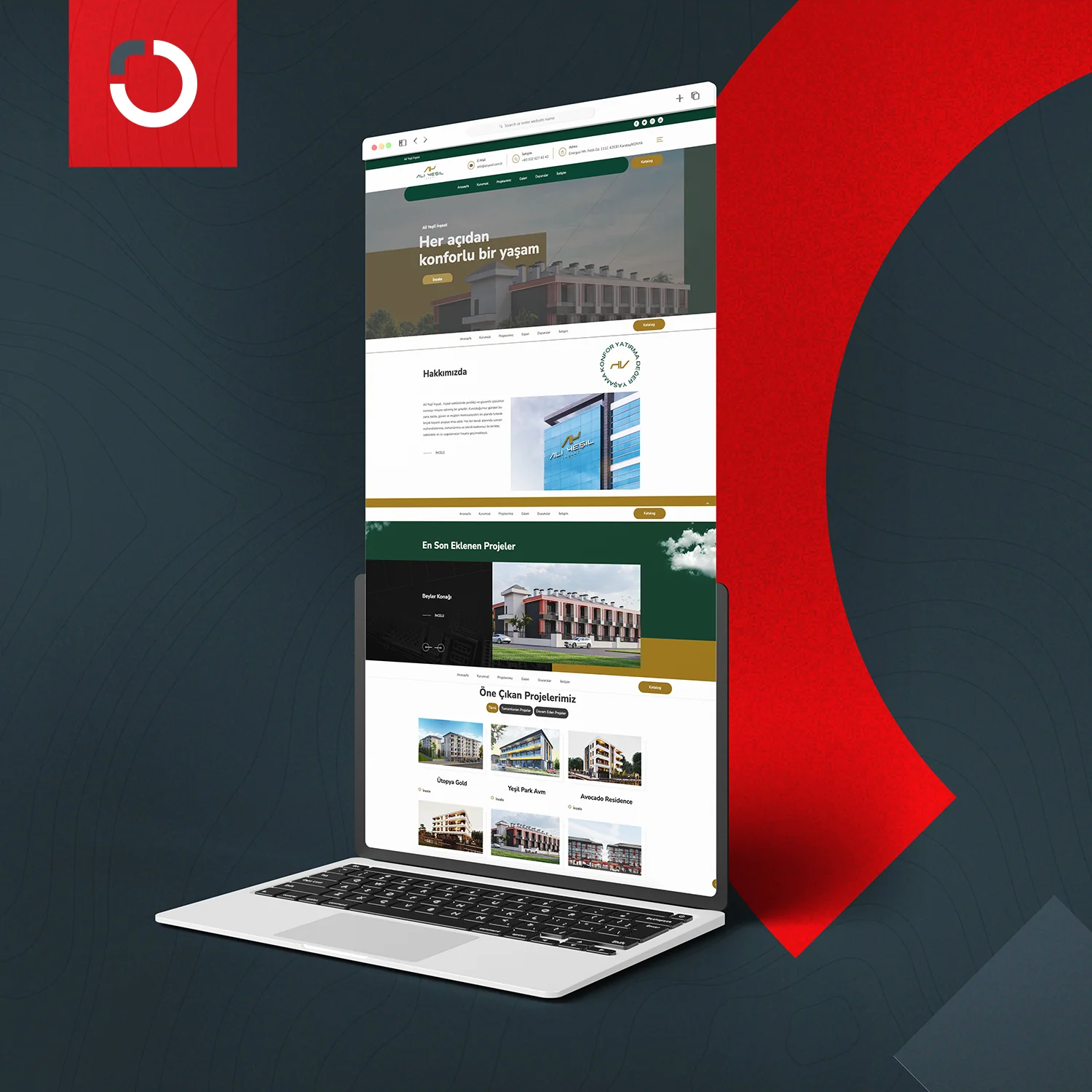 Ali Yeşil İnşaat Web Tasarım